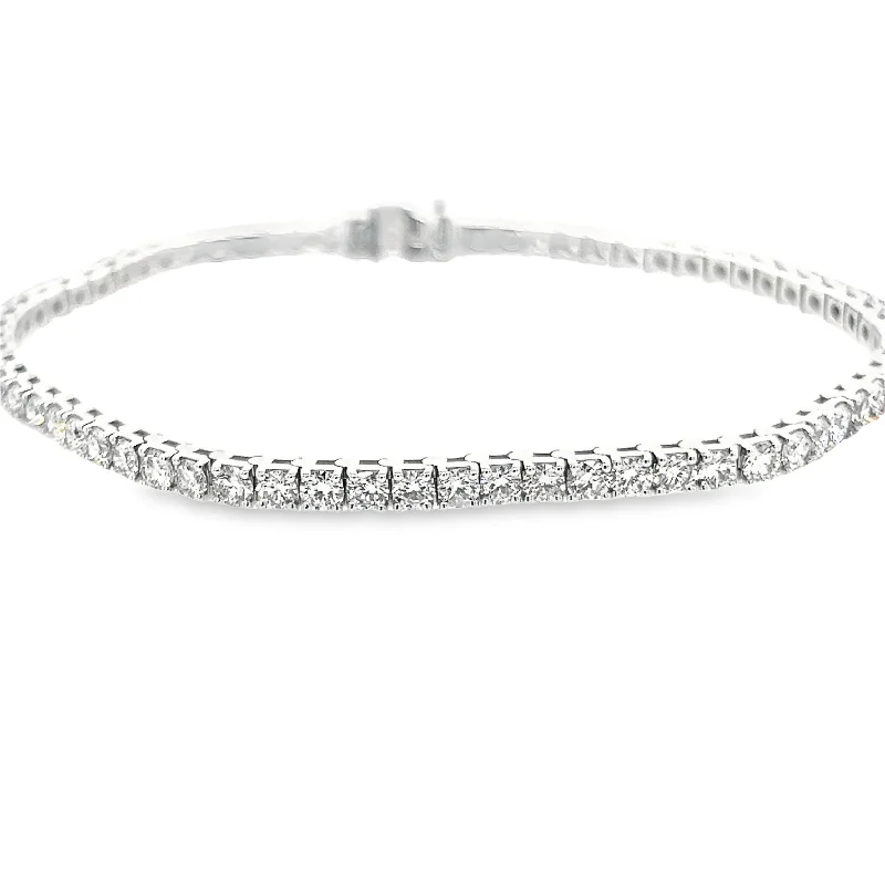 Solar glow bracelet-14K White Gold Diamond Tennis Bracelet - 5.00ctw