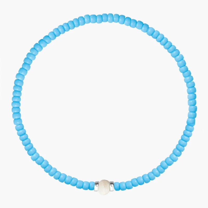 Lone pearl bracelet-2mm Beads Dandy Bracelet (Light Blue)