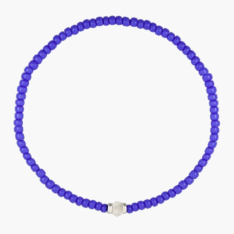 Layered birthstone bracelet-2mm Beads Dandy Bracelet (Blue)