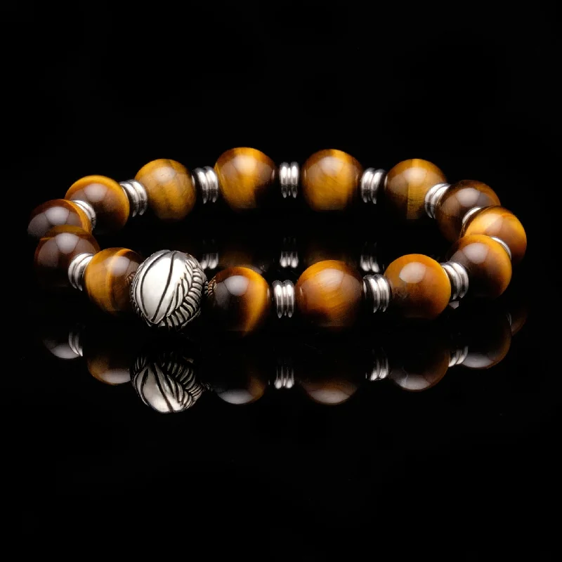 Dusk-cut bracelet-Angel Wing Bracelet with Tiger Eye Crystal