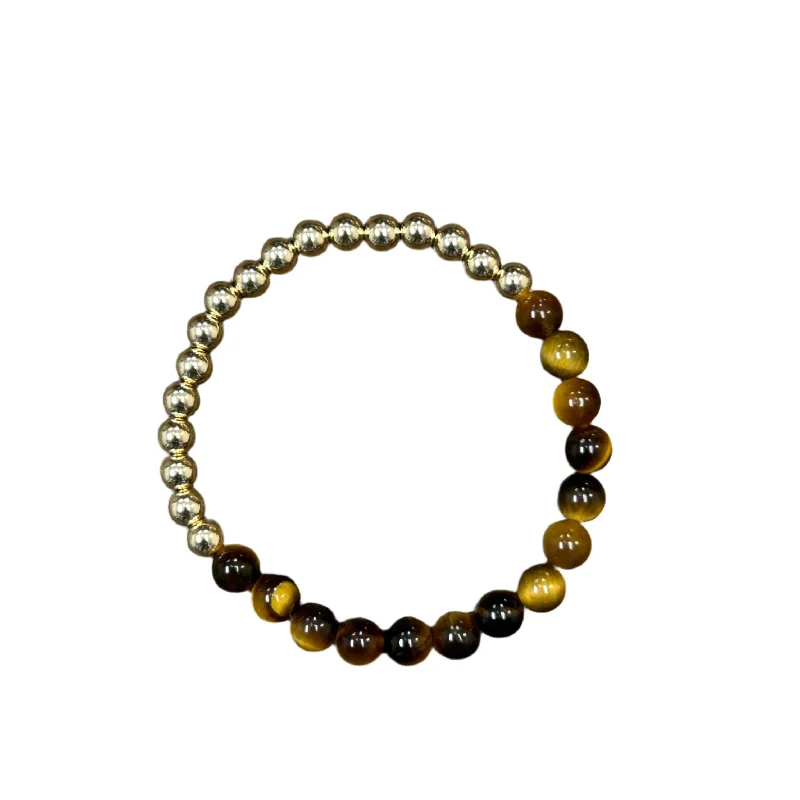 Welded gold bracelet-Quinn Tigerseye 14kt Gold Filled 6mm Bracelet