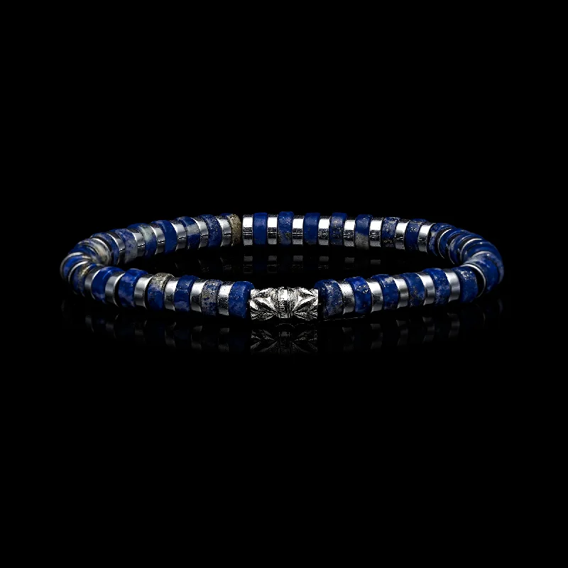 Sparkling spodumene bracelet-Pacific | Lapis Lazuli Beaded Bracelet