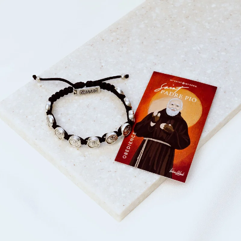 Vivid stone bracelet-Padre Pio Blessing Bracelet