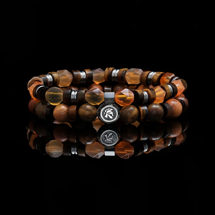 Matte quartzite bracelet-Pumpkin Pie | Stack Beaded Bracelets