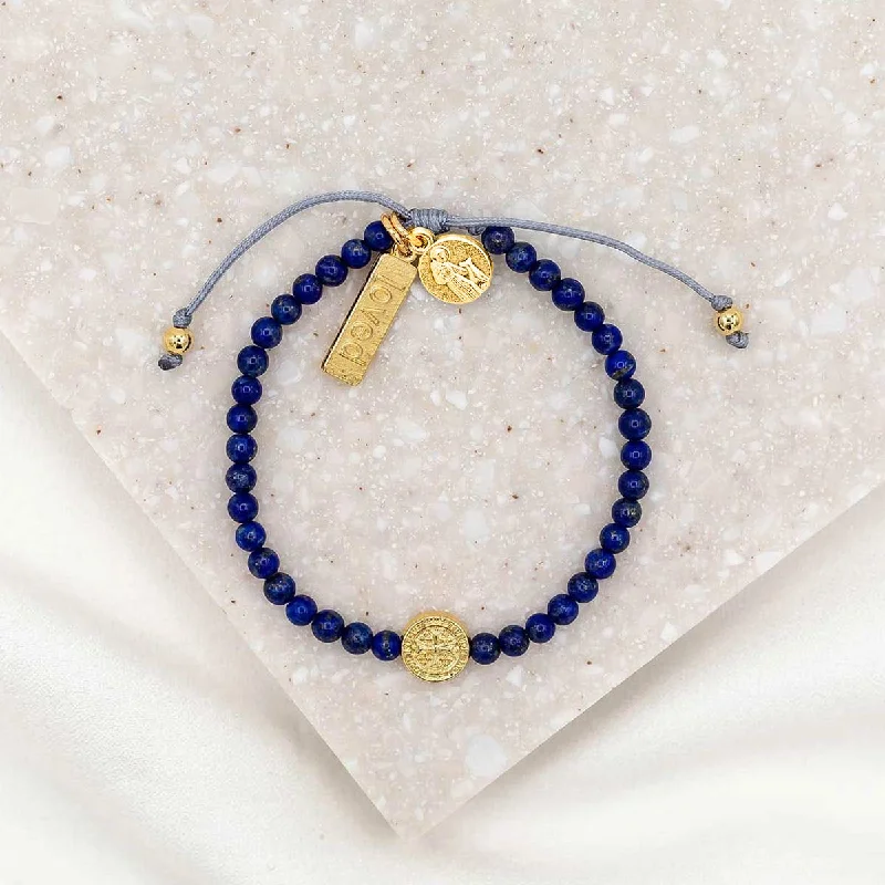 Raised stone bracelet-St. Francis Peace Bracelet