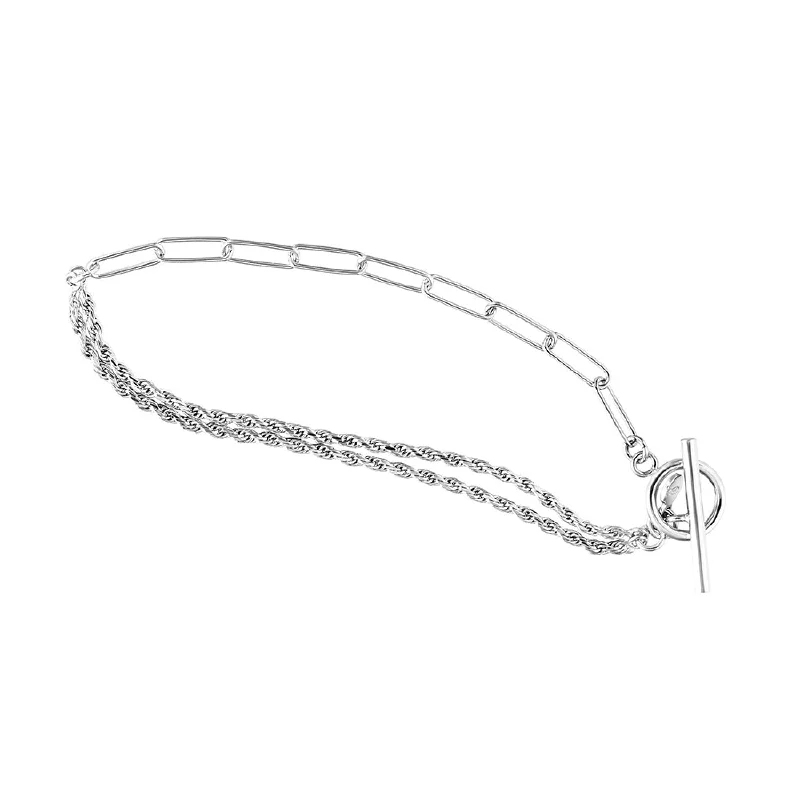 Vivid moonstone bracelet-Silver 50/50 Bracelet with toggle Closure