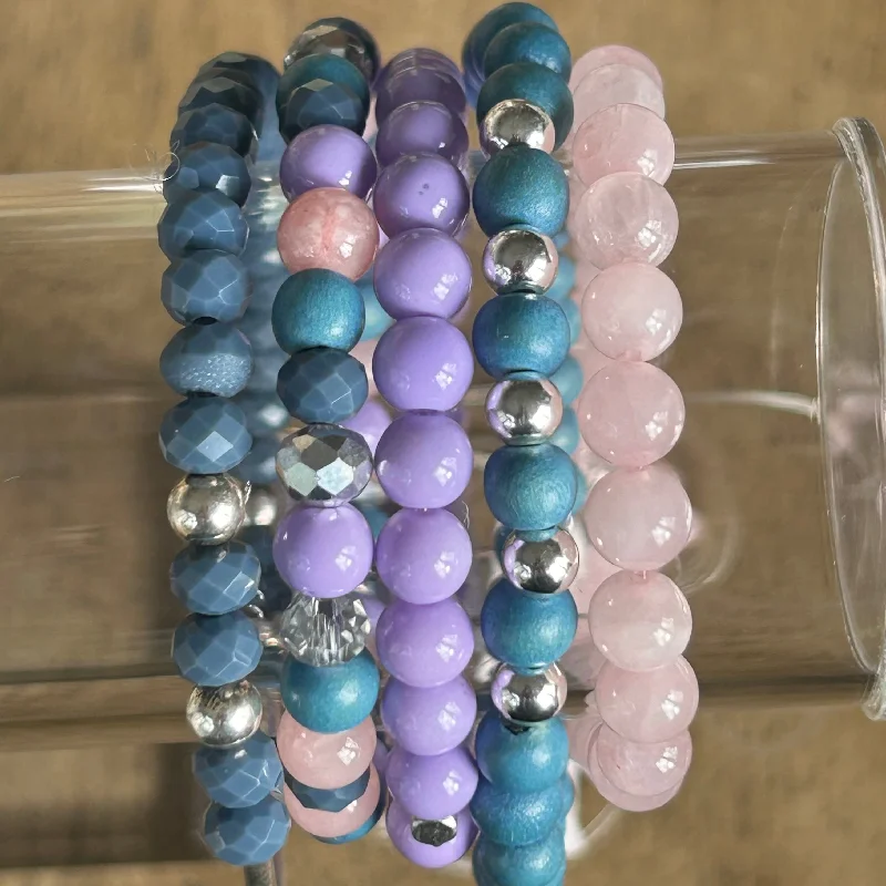 Shiny rhodium bracelet-Soft Summer Bracelet Stack