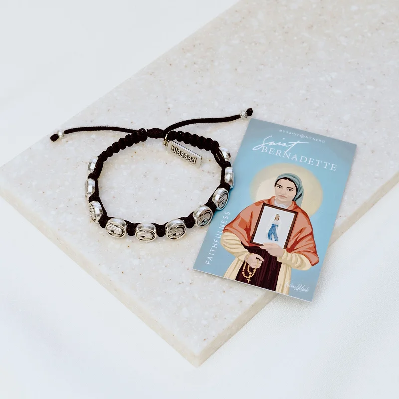 Coarse gem bracelet-St. Bernadette Blessing Bracelet