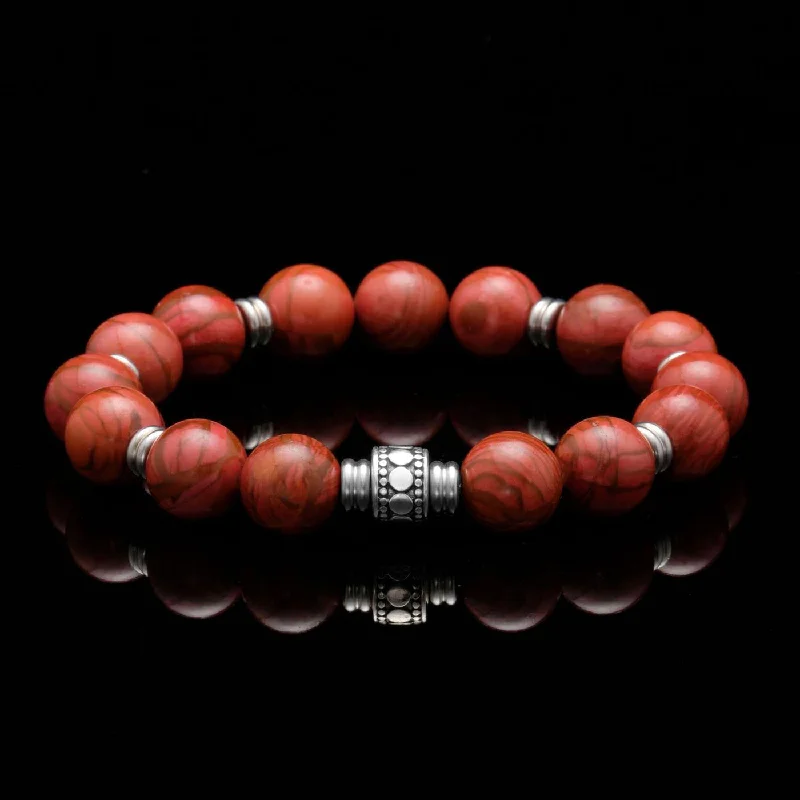 Halo-effect bracelet-Stainless Steel Spacer Root Chakra Bracelet