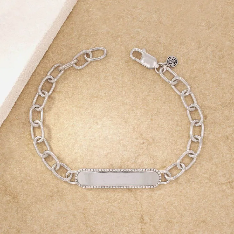 Shiny rhodium bracelet-Sterling Silver & Alt. Metal Bracelet