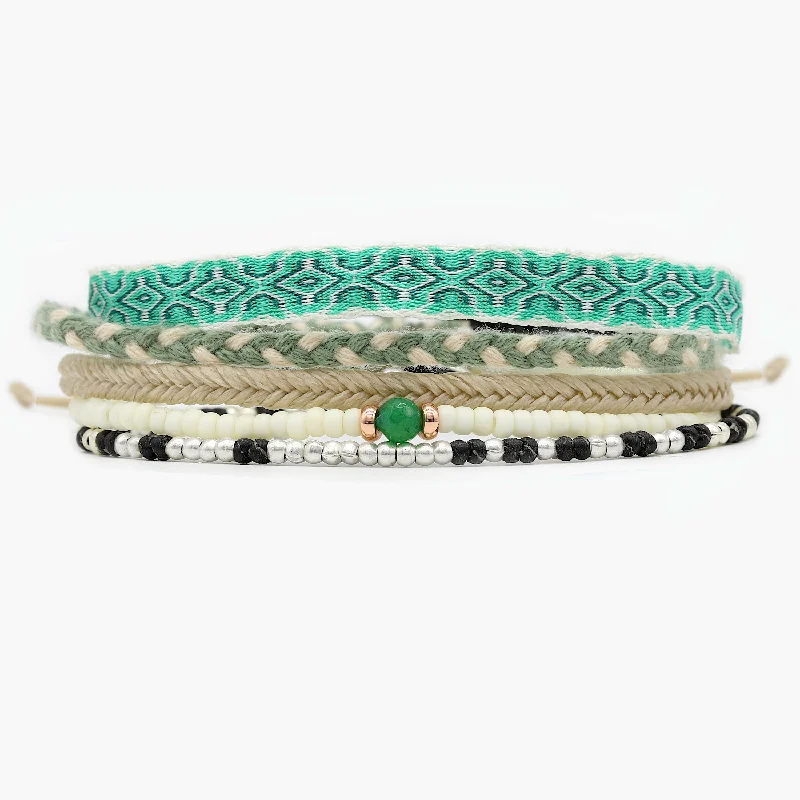 Split crystal bracelet-The Batumi Stack