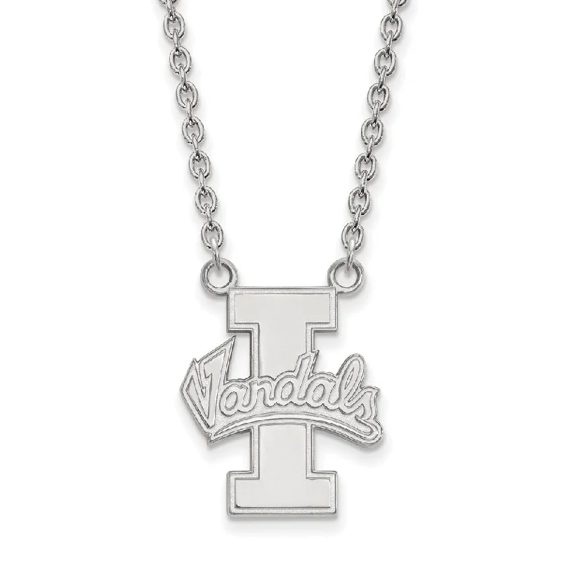 10k White Gold U of Idaho Large Pendant Necklace