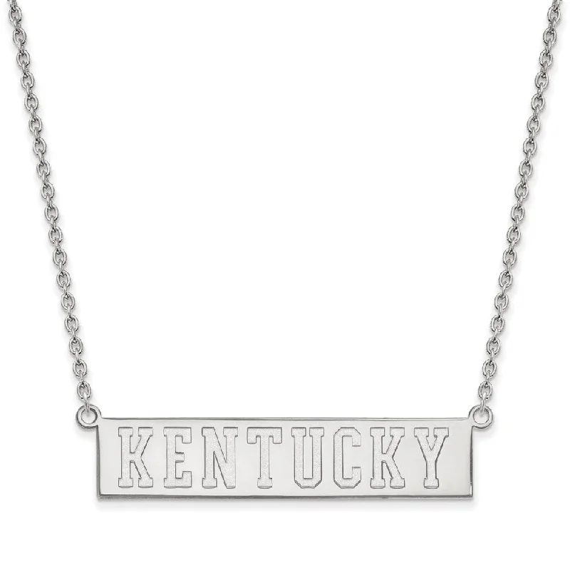 10k White Gold U of Kentucky Large Pendant Necklace