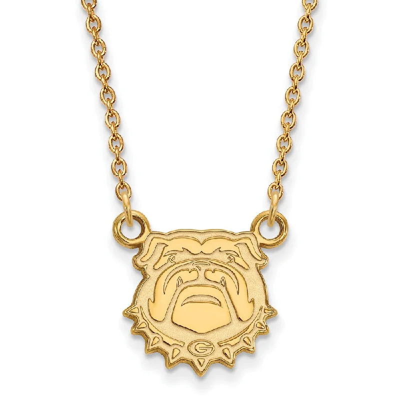 10k Yellow Gold U of Georgia Small Pendant Necklace