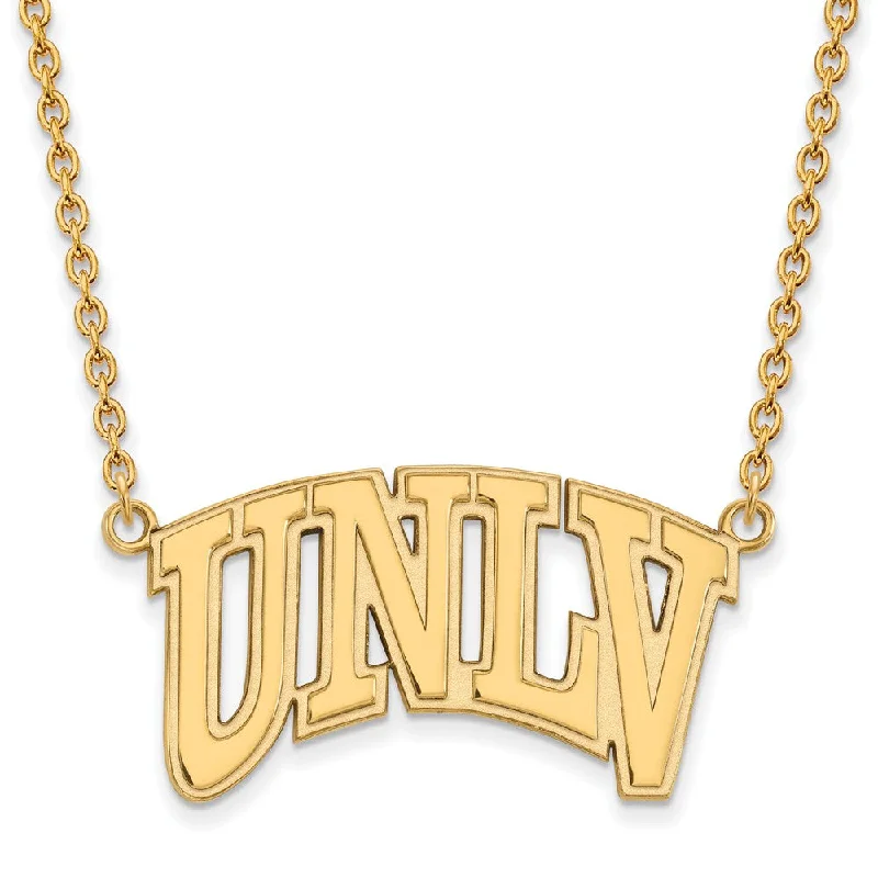 10k Yellow Gold U of Nevada Las Vegas Large Pendant Necklace