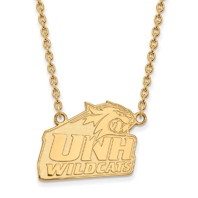 10k Yellow Gold U of New Hampshire Large Pendant Necklace