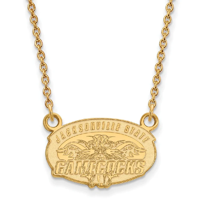 14k Gold Plated Silver Jacksonville State U. Sm Pendant Necklace