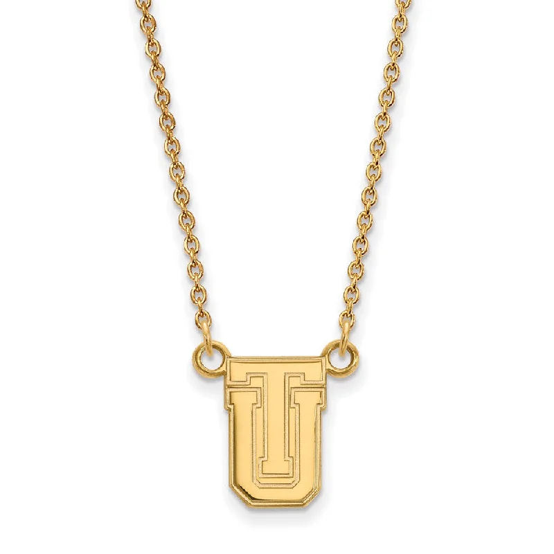 14k Gold Plated Silver The U of Tulsa Small Pendant Necklace