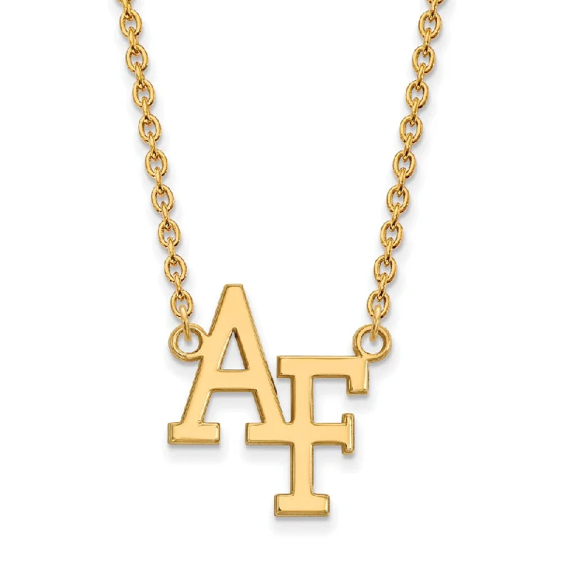 Rough-hewn edge necklace-14k Yellow Gold Air Force Academy Large Pendant Necklace