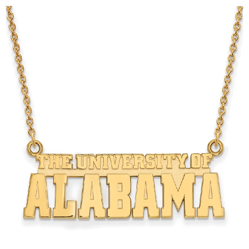 Ripple motif necklace-14k Yellow Gold U. of Alabama Small Necklace