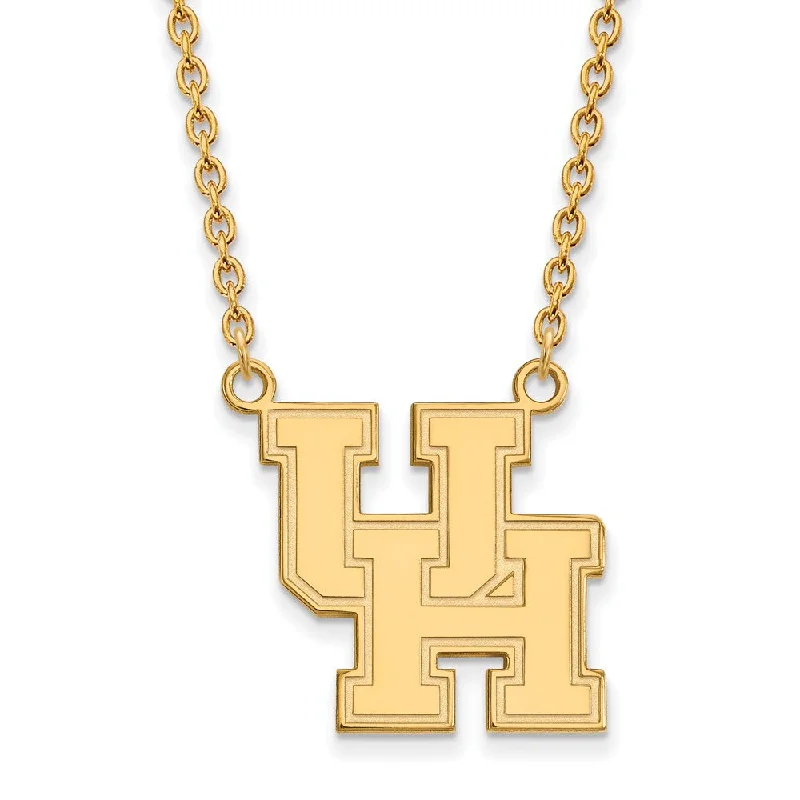 14k Yellow Gold U of Houston Large Pendant Necklace