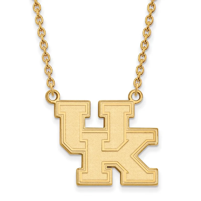 Rich howlite necklace-14k Yellow Gold U of Kentucky Large Pendant Necklace