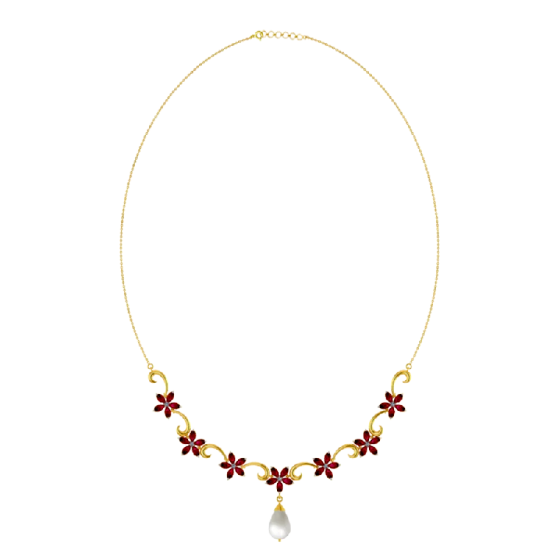 Diamond Embossed Gold Necklace