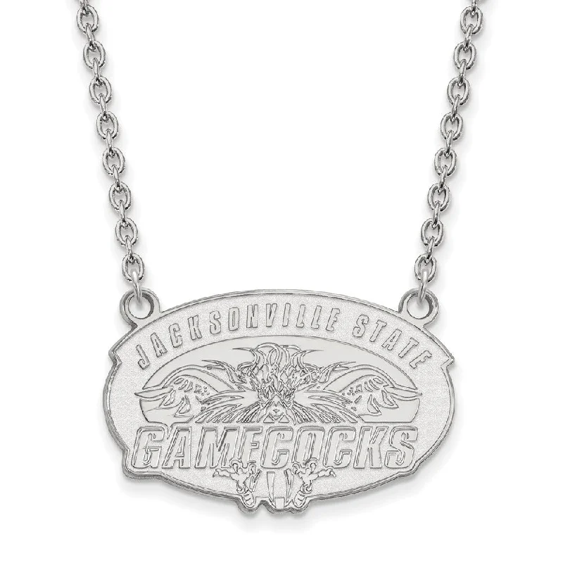 Sterling Silver Jacksonville State U. Large Pendant Necklace