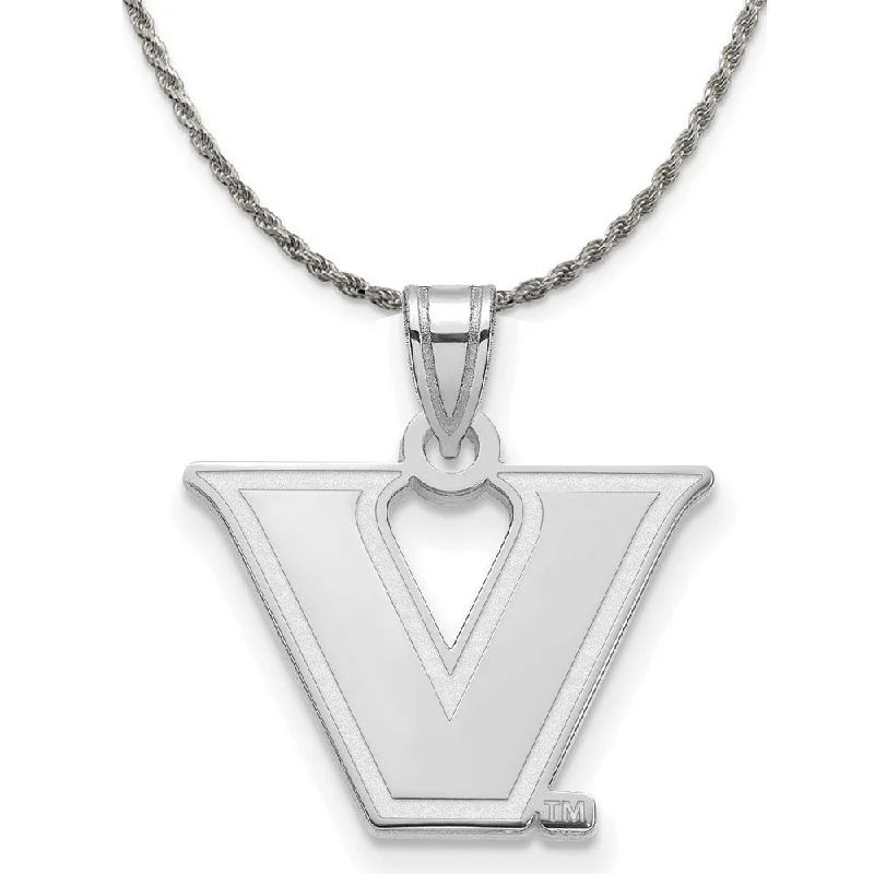 Pure gem necklace-Sterling Silver Vanderbilt U. Large 'V' Star Necklace