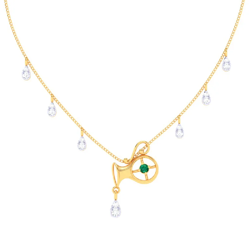 Pocked necklace-Unique Aquarius Themed 18k Gold And Diamond Necklace From Pc Chandra Online Exclusive Collection