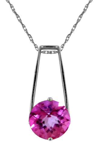 Diverse gem necklace-1.45 Carat Sterling Silver Elusive Pink Topaz Necklace