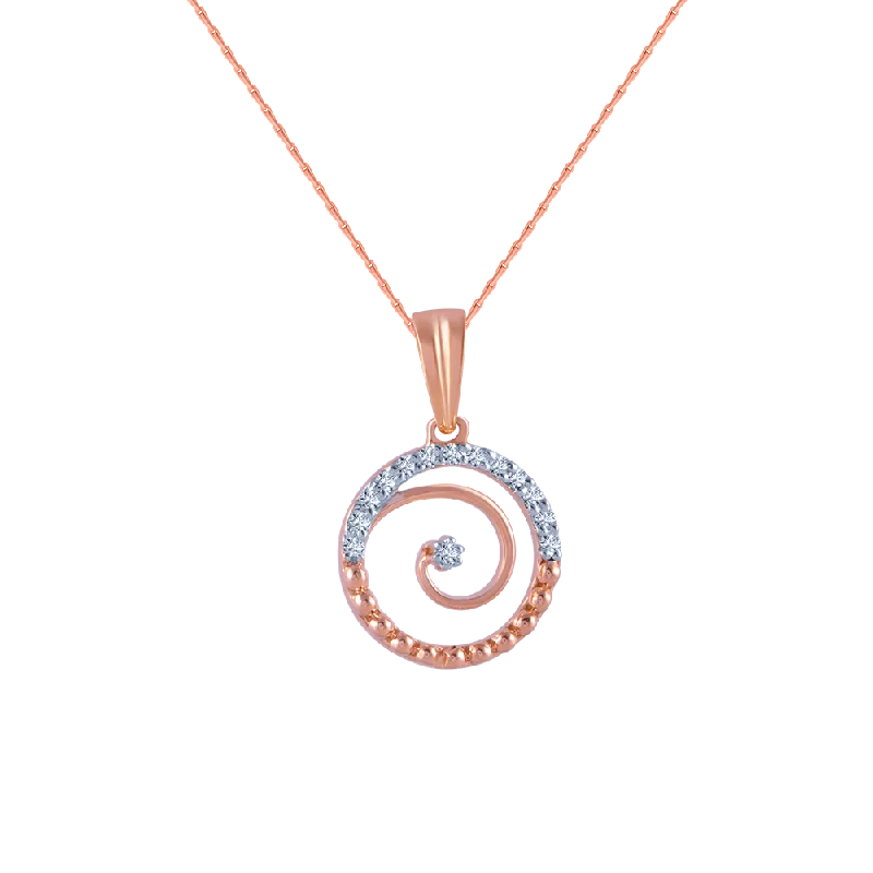 Radiant ruby necklace-18k (750) Rose Gold And Diamond Pendant For Women