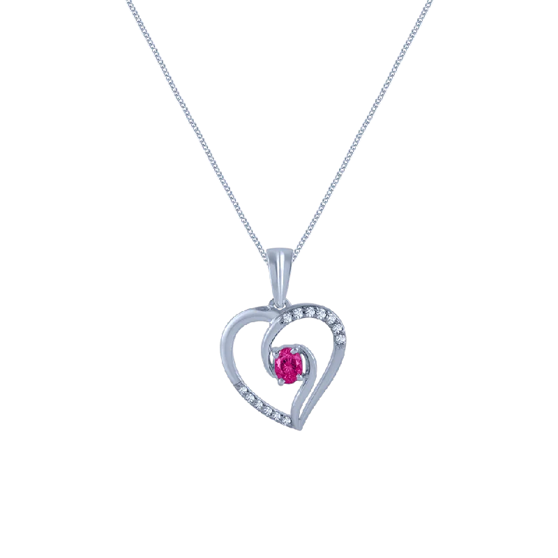 Neat cut necklace-18k (750) White Gold And Diamond Pendant For Women