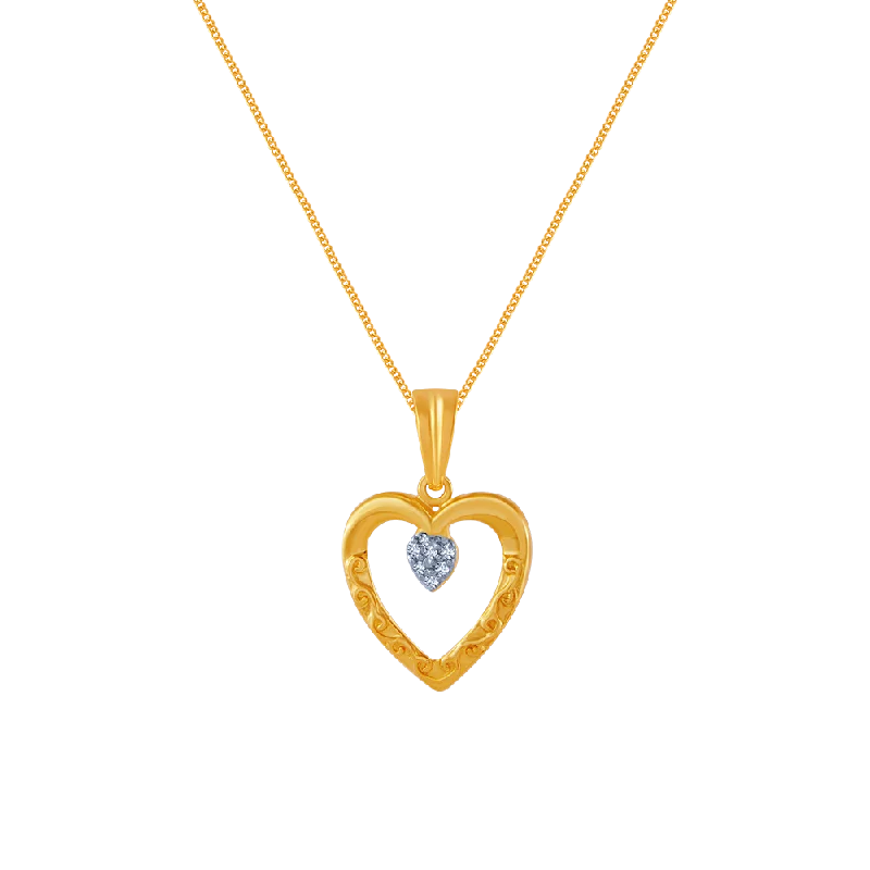 Radiant quartz necklace-18k (750) Yellow Gold And Diamond Pendant For Women