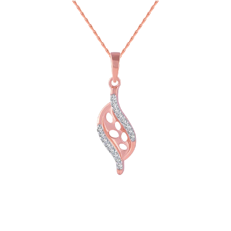 Vivid agate necklace-18KT (750) Rose Gold And Diamond Pendant For Women