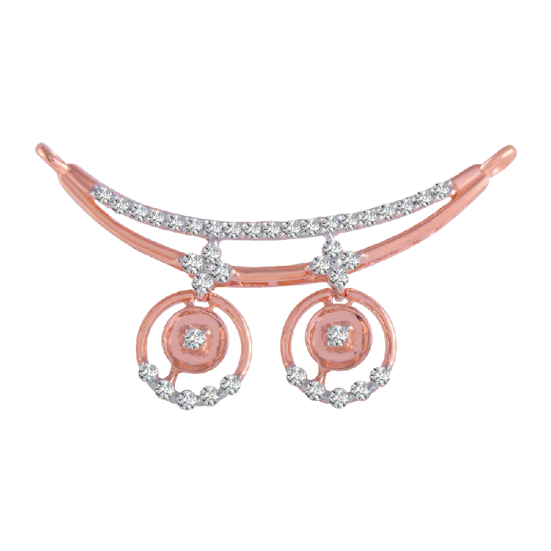 Bold quartzite necklace-18KT (750) Rose Gold And Diamond Pendant For Women