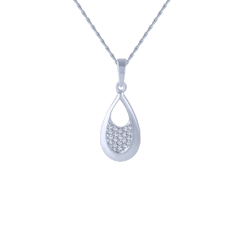 Split-level necklace-18KT (750) White Gold And Diamond Pendant For Women