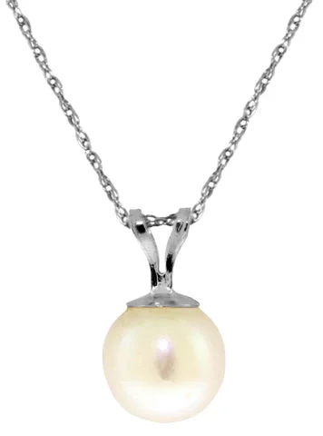 Cast silver necklace-2 Carat Sterling Silver Necklace Natural Pearl