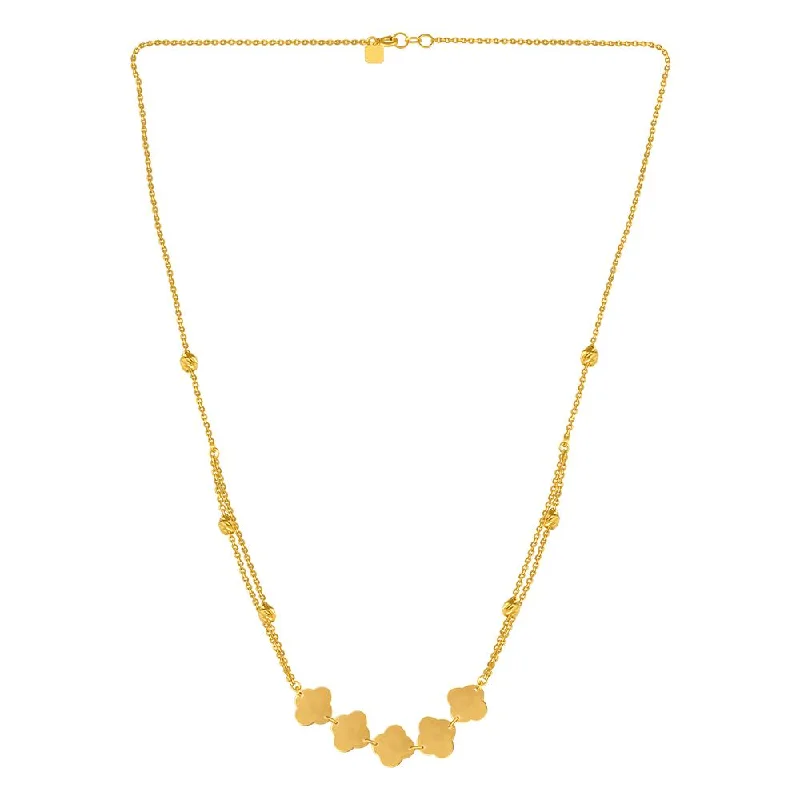 Spike motif necklace-22k Gold Necklace With Cloud-inspired Motifs