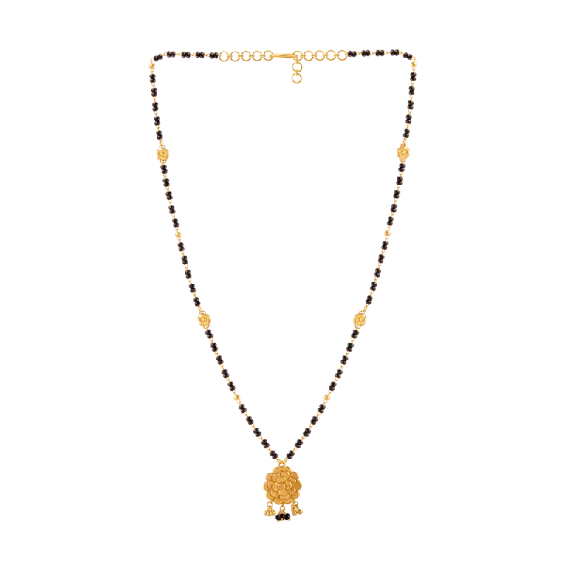 Fluted edge necklace-22KT (916) Yellow Gold  Mangalsutra For Women