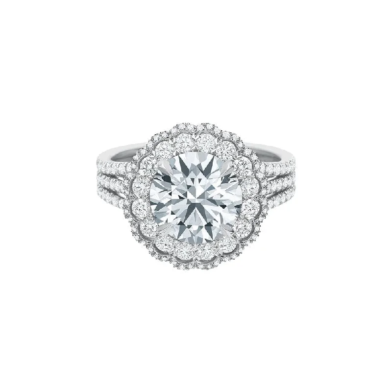 Neat cut ring-Diamond Halo Setting