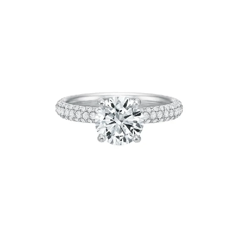 Halo-effect ring-Diamond Semi Mount Ring