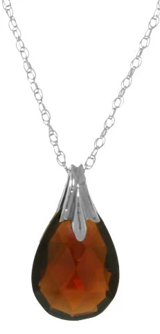 Polished cobalt necklace-3 Carat Sterling Silver Necklace Briolette Garnet