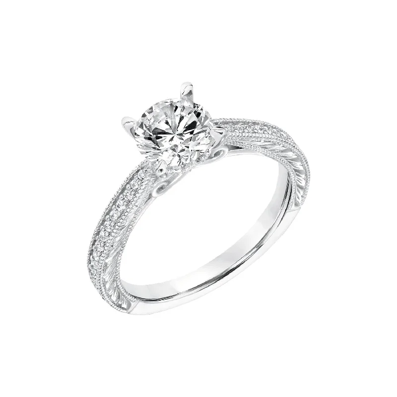 Clipped ring-Diamond Semi Mount Ring