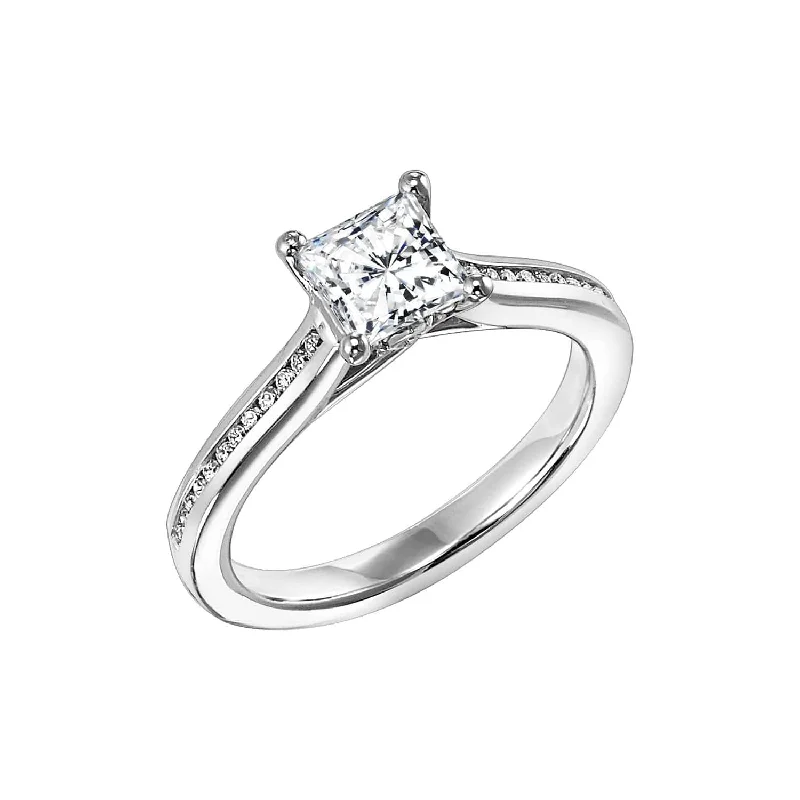 Sleek gem ring-Diamond Semi Mount Ring