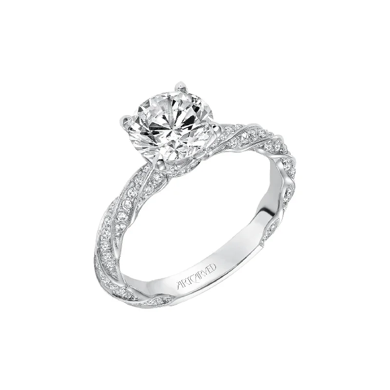 Tide-wave ring-Evie Diamond Semi Mount Ring