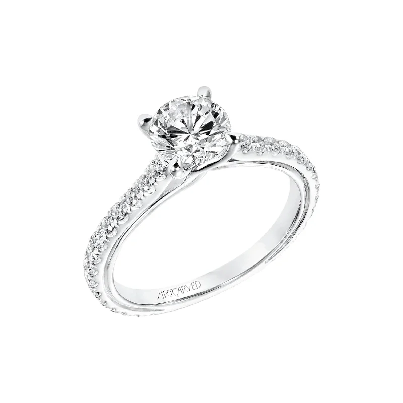 Radiant minimalist ring-Carmen Diamond Semi Mount Ring