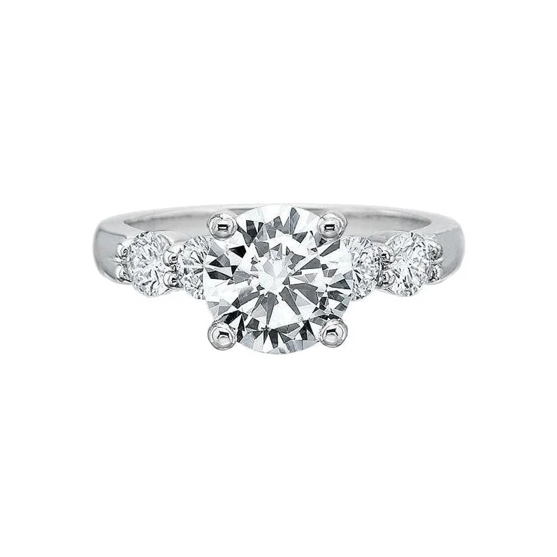 Shimmering cut ring-Classic Diamond Semi Mount Ring