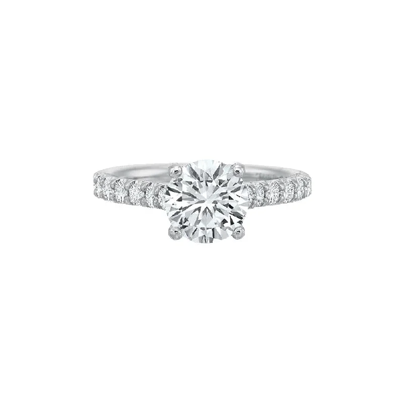 Vivid gem ring-Classic Comfort Fit Diamond Semi Mount Ring