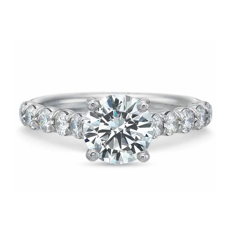 Fine braid ring-FlushFit™ Silk Prong Diamond Engagement Ring